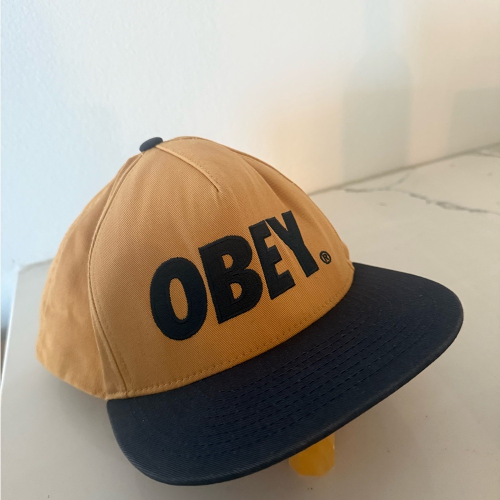 Obey Tan and Navy Blue Cap